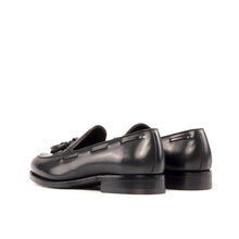 Load image into Gallery viewer, Montgomery Bespoke Men's Shoes Black Calf-Skin Leather Tassels Loafers (AMB2317)