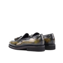 Load image into Gallery viewer, Radcliffe Bespoke Men's Shoes Green Patina Leather Tassels Loafers (AMB2526)