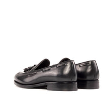 Load image into Gallery viewer, Montgomery Bespoke Men's Shoes Black Calf-Skin Leather Tassels Loafers