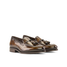 Load image into Gallery viewer, The Harrington Bespoke Men's Shoes Tobacco Patina Leather Tassels Loafers