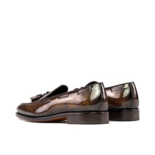 Load image into Gallery viewer, Prescott Bespoke Men's Shoes Brown Patina Leather Tassels Loafers (AMB2312)
