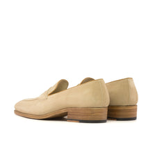 Load image into Gallery viewer, Hamilton Bespoke Men's Shoes Camel Suede Leather Penny Loafers (AMB2393)
