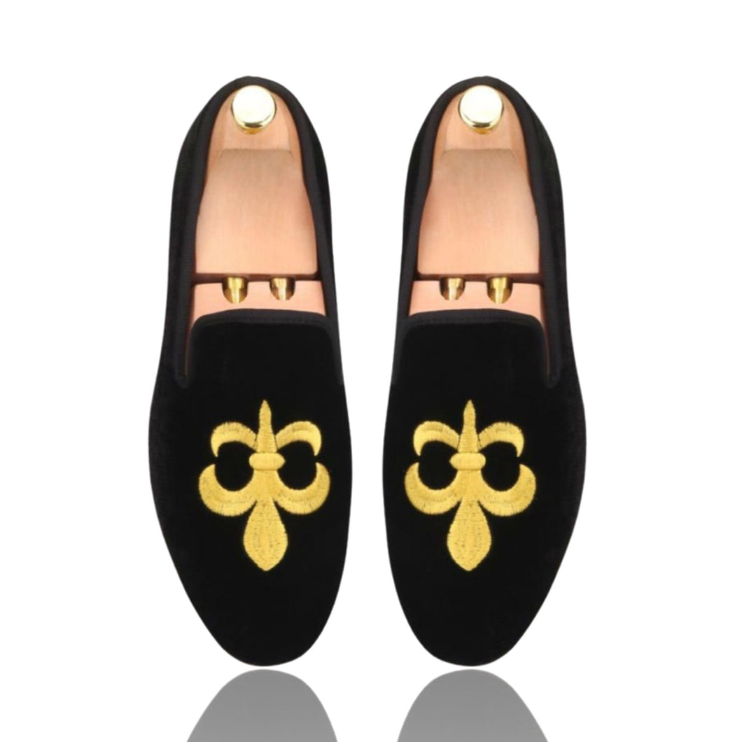 Bespoke Embroidered Velvet Loafers