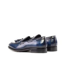 Load image into Gallery viewer, Motara Bespoke Men's Shoes Denim Patina Leather Tassels Loafers
