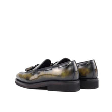 Load image into Gallery viewer, Radcliffe Bespoke Men's Shoes Green Patina Leather Tassels Loafers
