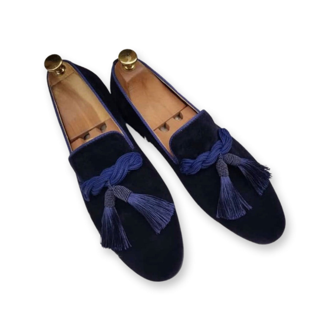 Tasseled Velvet Loafers