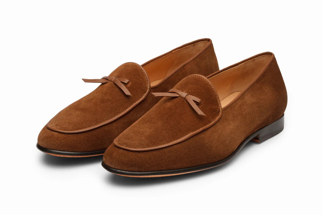 Harman Bow Detailed Suede Loafers